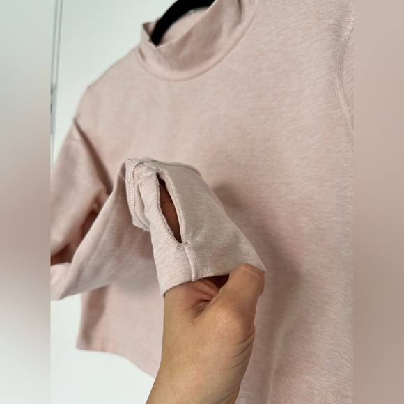 Aerie Offline Crop Top Womens Size Medium Mock Turtleneck Balletcore Athleisure - Picture 3 of 4